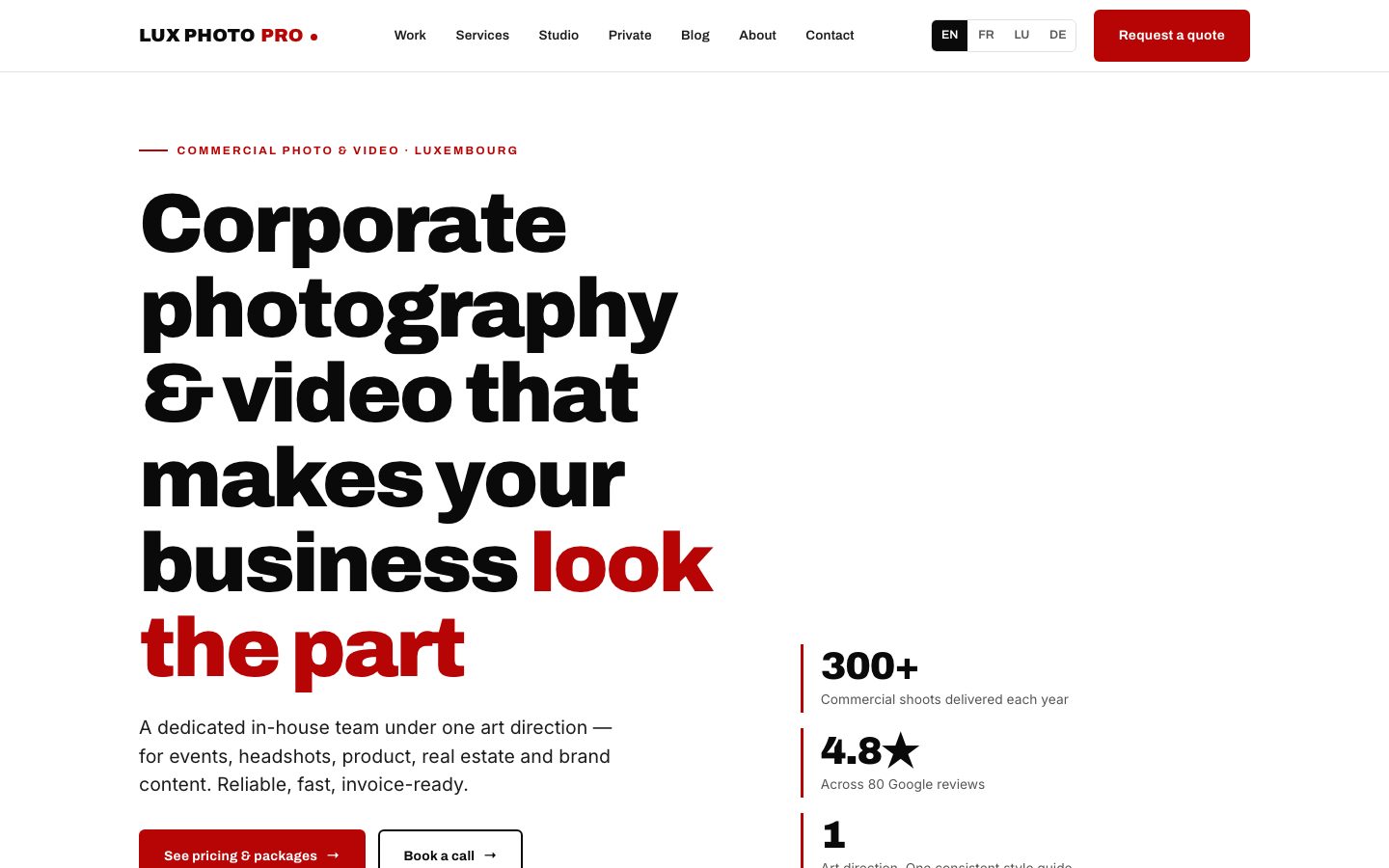 Home page of luxphotopro.lu